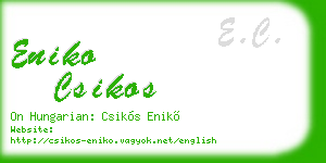 eniko csikos business card